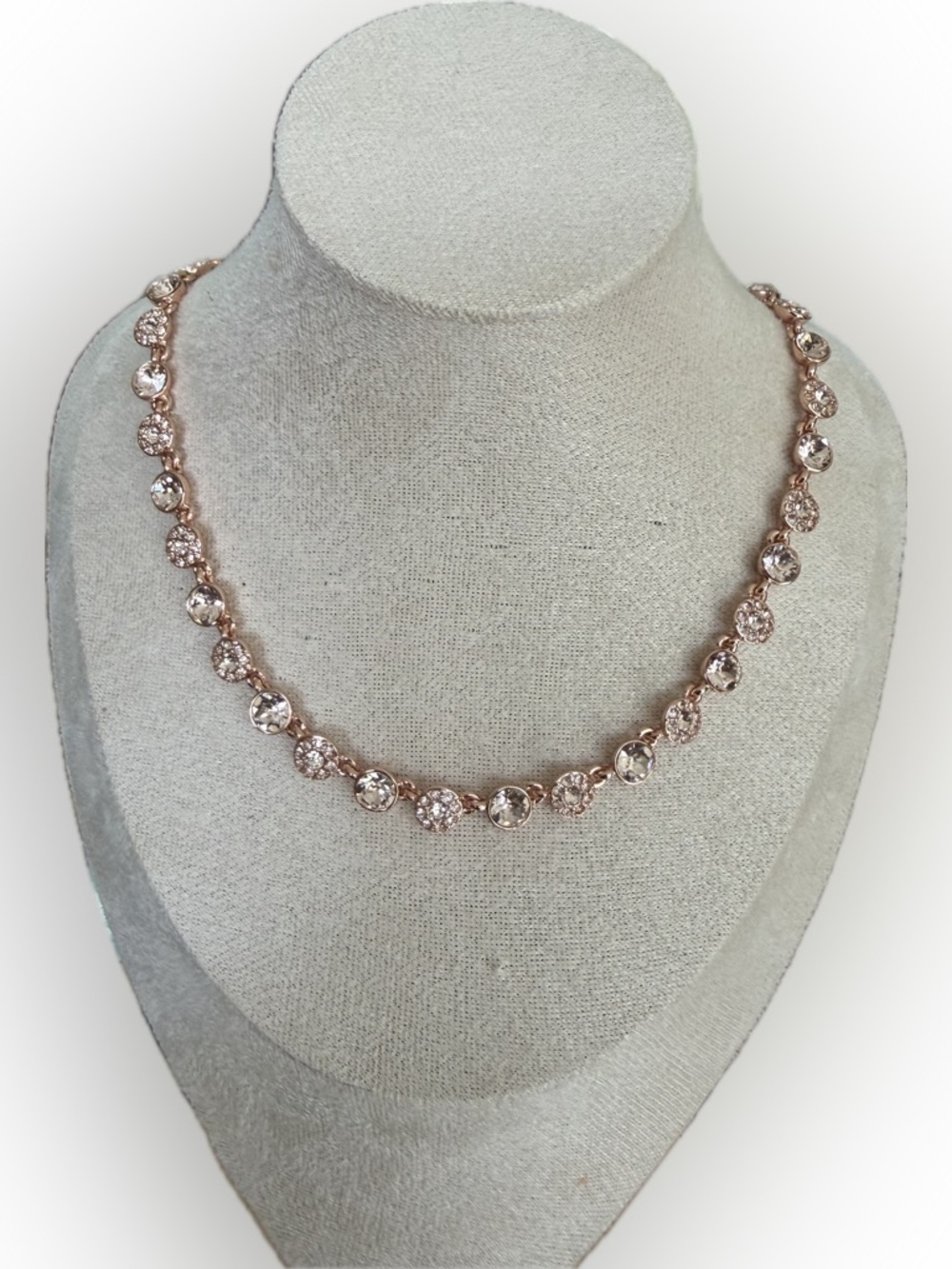 Givenchy Rose Gold Plated Crystal Tennis Necklace and Earring Set. STUNNING!! - Picture 5 of 10